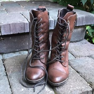 Mia brown mid calf boots in a Women’s size US 6